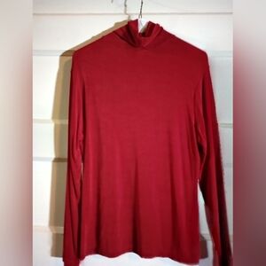 Frazier Lawrence L tall women's long sleeve turtleneck red